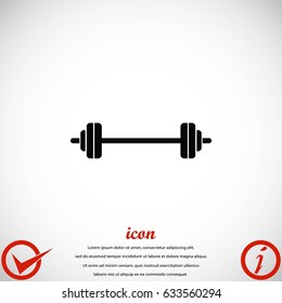 barbel icon vector, flat design best vector icon