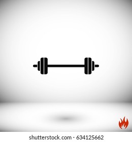barbel icon vector, flat design best vector icon