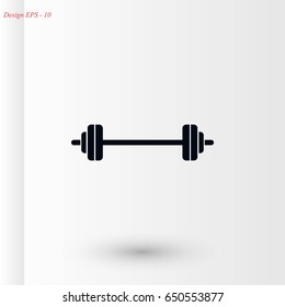 barbel icon vector, flat design best vector icon