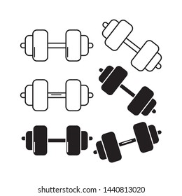 barbel icon vector in simple style
