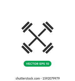 barbel icon vector template design concept