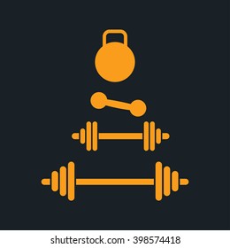 Barbel icons set