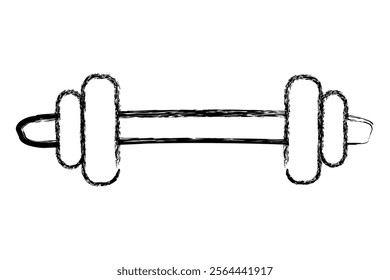 barbel, vector hand draw sketch