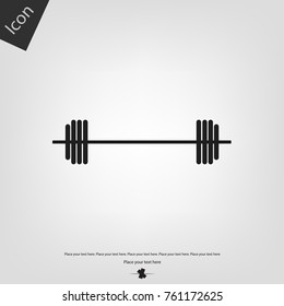 Barbel vector icon or sign