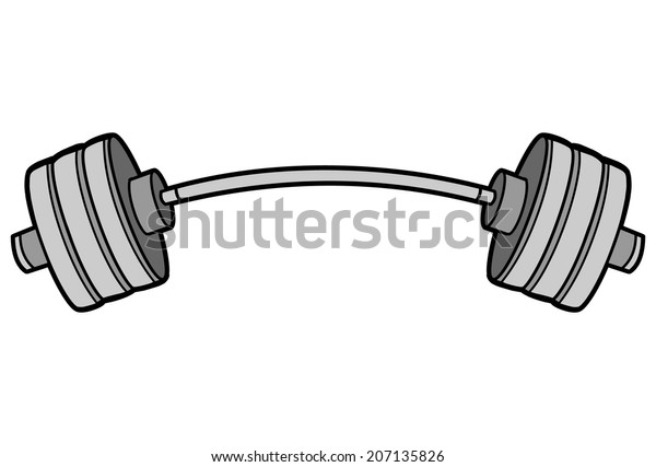 Barbell Stock Vector (Royalty Free) 207135826