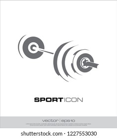 Barbell abstract icon