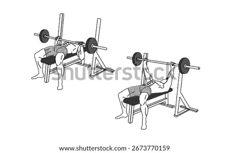 Barbell Bench Press
Exercise for chest, triceps and front deltoids