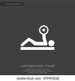 barbell bench press Icon Vector