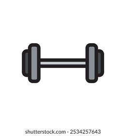 Barbell character vector illustration, barbell flat icon vector design, isolated on white background. 