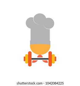 Barbell Chef Logo Icon Design