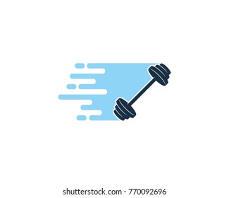 Barbell Delivery Icon Logo Design Element