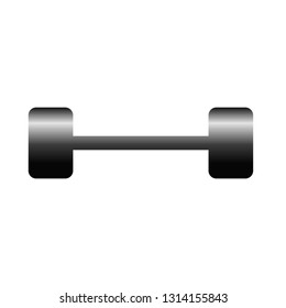 Barbell dumbbell flat designed icon black and white graphic design gym equipment