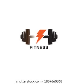 Barbell, Dumbbell Gym Icon Logo Template gym Badge, Fitness Logo Design