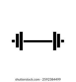 Barbell, dumbbell, gym – vector icon