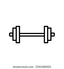 Barbell, dumbbell, gym – vector icon