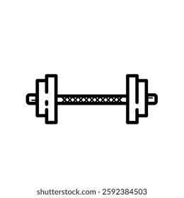 Barbell, dumbbell, gym – vector icon