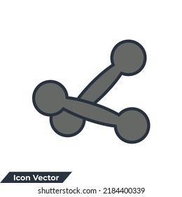 barbell, dumbbell icon logo vector illustration. Gym equipment symbol template for graphic and web design collection