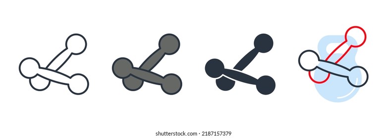 barbell, imagen vectorial del icono de dumbbell. Plantilla de símbolo de equipo de gimnasio para la colección de diseño gráfico y web