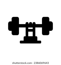 barbell dumbbell icon vector isolated