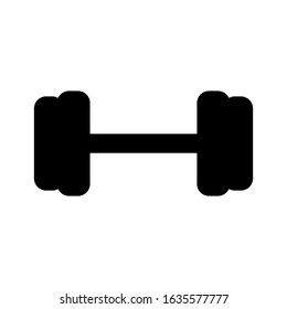 Barbell, dumbbell icon vector on white background