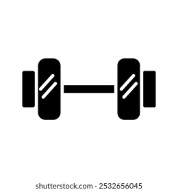 Barbell and dumbbell vector illustration.color editable on white background
