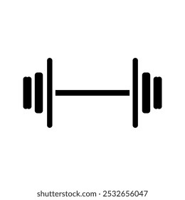 Barbell and dumbbell vector illustration.color editable on white background