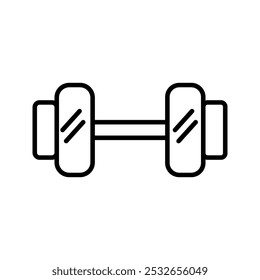 Barbell and dumbbell vector illustration.color editable on white background