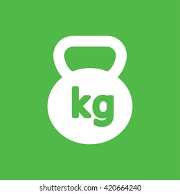 barbell dumbell bodybuilding fitness sport icon simple green white