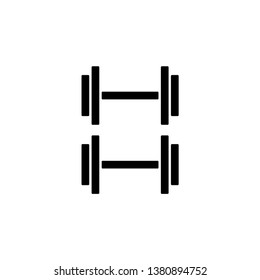 Barbell / Dumbell Gym Icon Vector