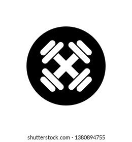 Barbell / Dumbell Gym Icon Vector