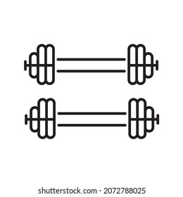 Barbell Dumbell Gym icons symbol vector elements for infographic web