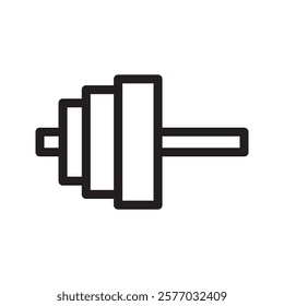 Barbell and Dumbell icon design element suitable for websites, print design or app