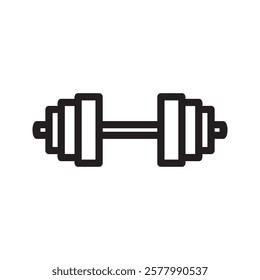 Barbell and Dumbell icon design element suitable for websites, print design or app