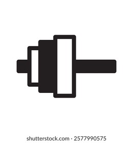 Barbell and Dumbell icon design element suitable for websites, print design or app