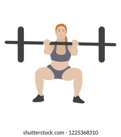 
Barbell exercise flat icon design 
