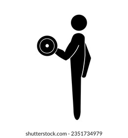 Barbell Exercise (Workout Icon), True Black Icon