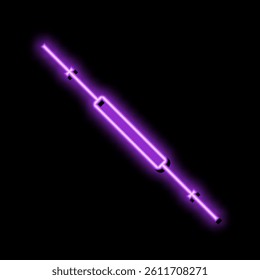 barbell fitness sport neon light sign vector. barbell fitness sport sign. isolated symbol illustration