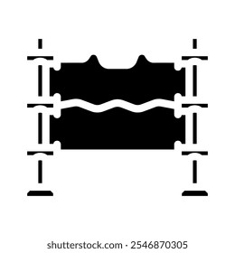 ferramenta de aptidão de barbell ícone de glifo vetor. sinal de ferramenta de aptidão de barbell. ilustração de símbolo isolado