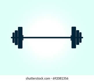barbell flat design