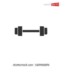 Barbell Flat Icon Design Illustration