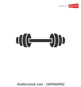 Barbell Flat Icon Design Illustration
