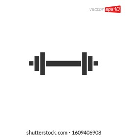 Barbell Flat Icon Design Illustration