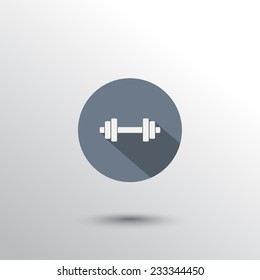 barbell flat icon flat icon vector illustration, eps10, easy to edit