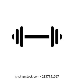 Barbell Glyph Icon Design Vector Illustrator