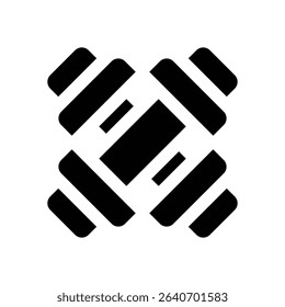 barbell glyph icon. Strong and solid vector icon for websites, mobile interfaces, presentations, and visual branding. High quality and easy to edit.