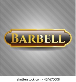 Barbell gold badge