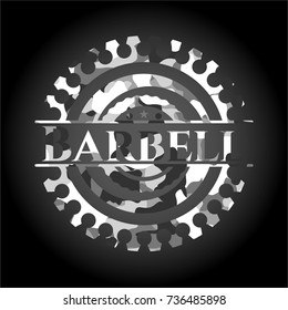 Barbell grey camouflaged emblem