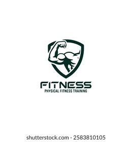 Barbell Gym Dumbbell fitness Hand biceps Logo Designs