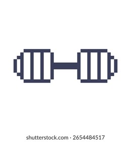 Barbell Gym Objeto Pixel Art