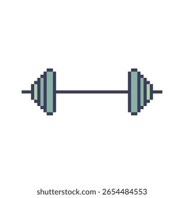 Barbell Gymnastikobjekt Pixel Art